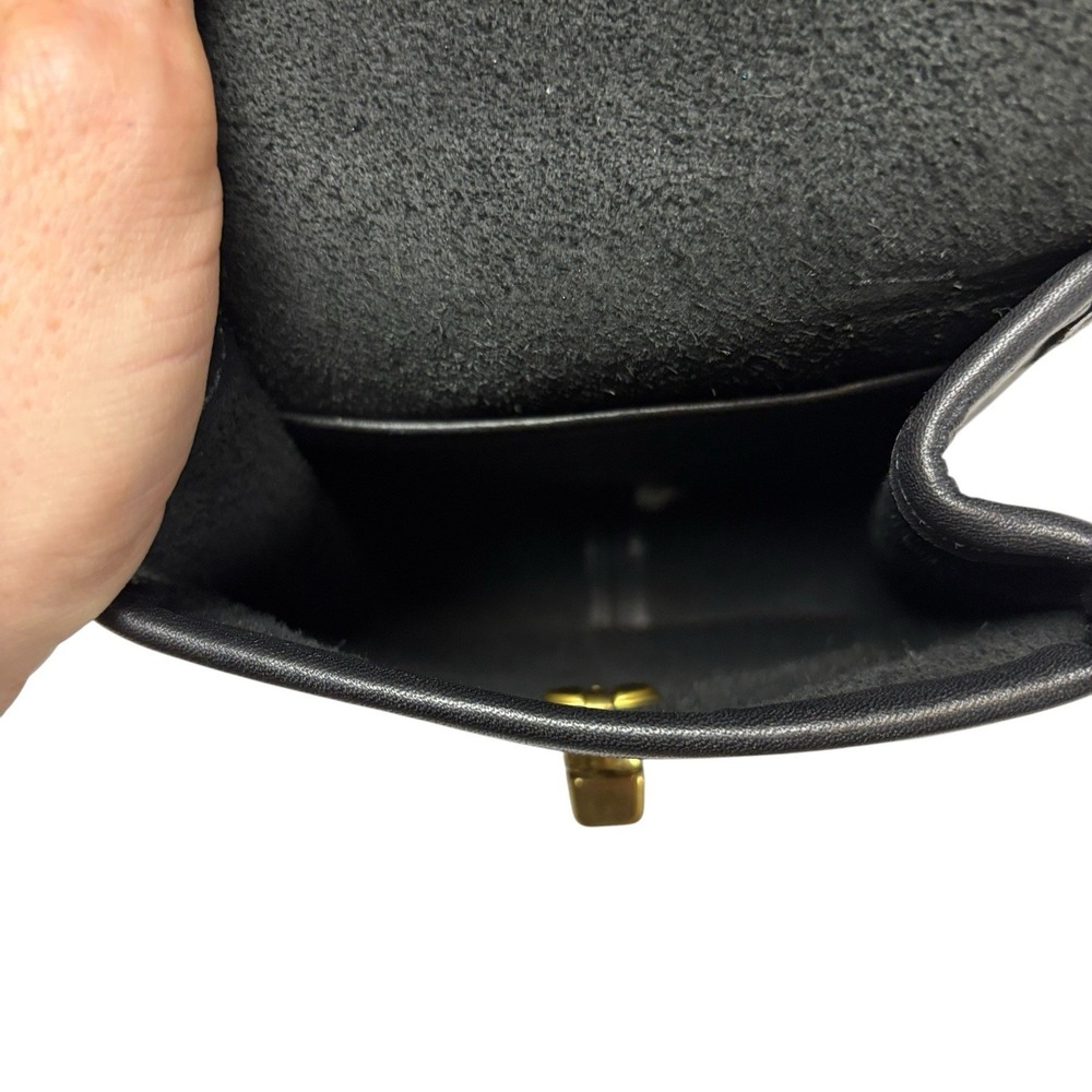 Coach Sidepack Scooter Crossbody Bag Black Turnlock Pouch Leather Vintage # 9978 - Picture 4 of 8